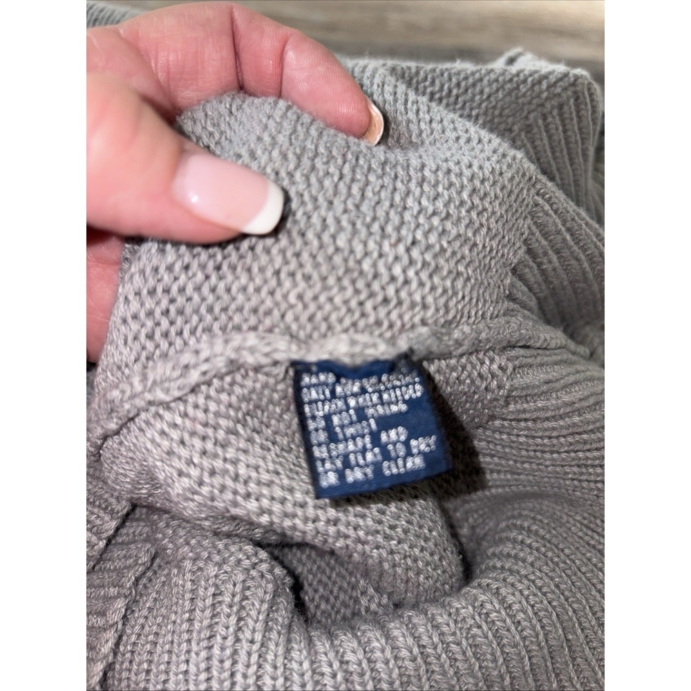 Polo Ralph Lauren Mens SweaterGray V-Neck‎ Long Sleeve Linen Cotton Blend XL - Picture 7 of 13